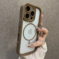 Trendy 2 in 1 Skin Feel Case for iPhone 17 Air 16 15 14 12 13 Pro Max For MagSafe Wireless Charging Shockproof Protection Funda