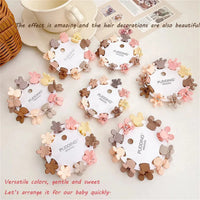 10Pcs/Set Mini Cute Oatmeal Color Clip Hyuna Style Solid Color Hair Clip Children's Bangs Broken Hair Clip Hair Accessories