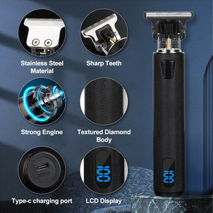 HIENA T9 Hair Trimmers vintage hair cutting machine clipper professional barber machines anti slip texture Cordless Beard Shaver