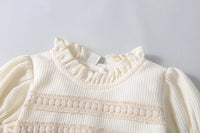 Spring Summer Solid Princess Baby Girl Tutu Skirt Style Bodysuit Toddler Infant Waffle One Piece Lace Party Outfit Play Suit