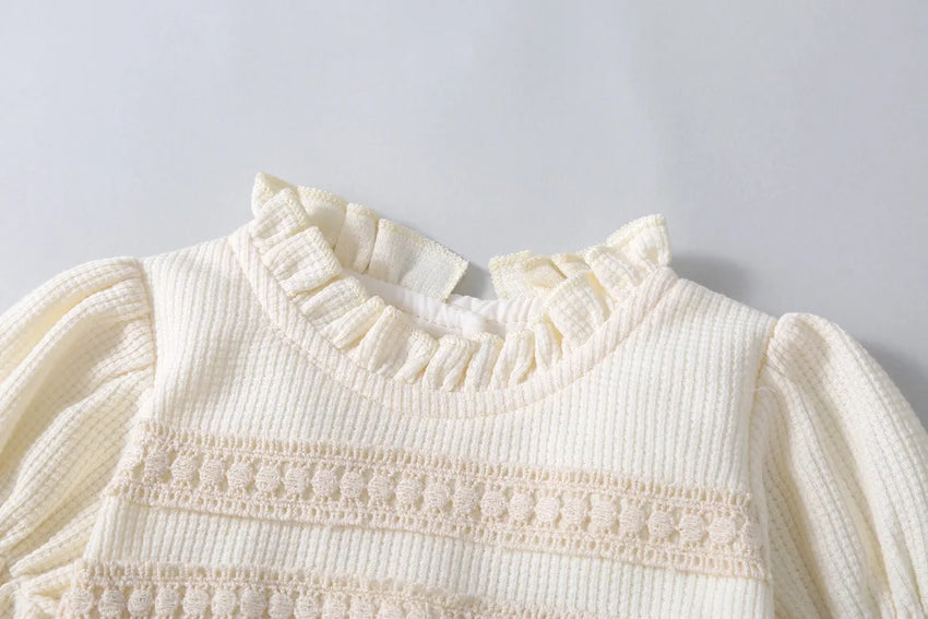 Spring Summer Solid Princess Baby Girl Tutu Skirt Style Bodysuit Toddler Infant Waffle One Piece Lace Party Outfit Play Suit