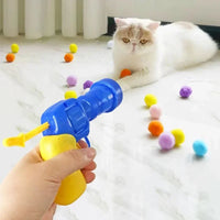 1 Set Cat Toy Interactive Pet Training Play Plush Toy  Funny Kitten Puppy Shooting Balls Games Pet Supplies Cat Accessories