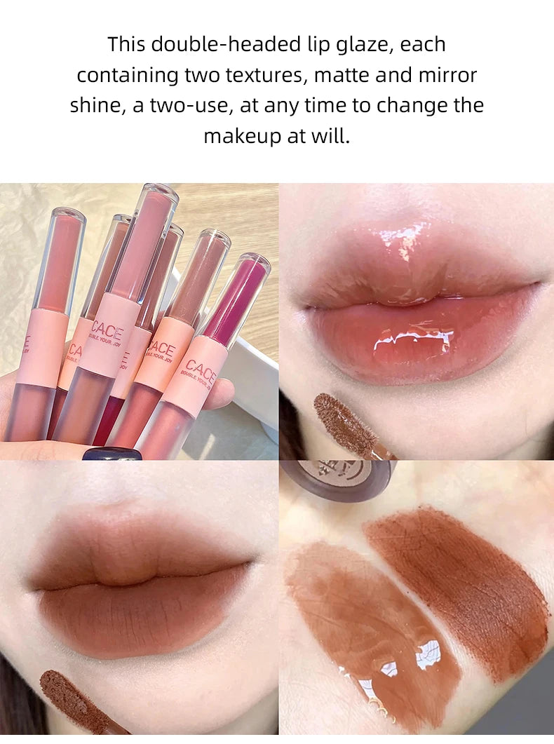 CACE Sexy Red Liquid Lipstick Moisturizing Lip Glaze Tint Long Lasting Matte Lip Mud Waterproof Velvet Lipstick Lips Cosmetics
