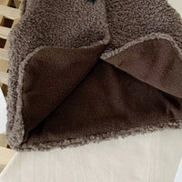 Autumn Winter Baby Lamb Wool Plus Velvet Waistcoat Girls Boys Plush Vest Single Breasted V Neck Child Warm Fashion Warm Coat