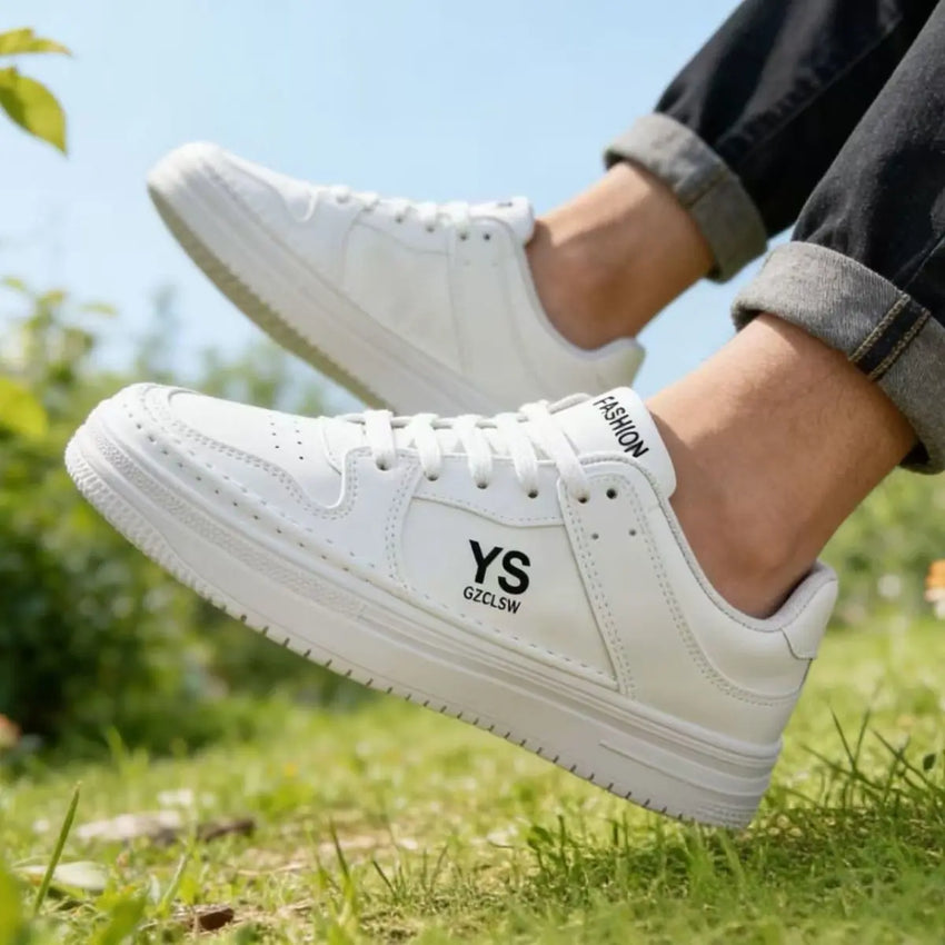 New 2026 Summer Korean Style Fashionable Breathable Versatile White Sneakers Casual Heightening Flat Shoes Comfortable All-Match