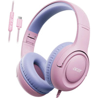 Acer HK03 Kids Wired Headphones for School 85/94dB Volume Limiter 3.5mm Jack Foldable Stereo Sound Headset for Girls Boy Gifts
