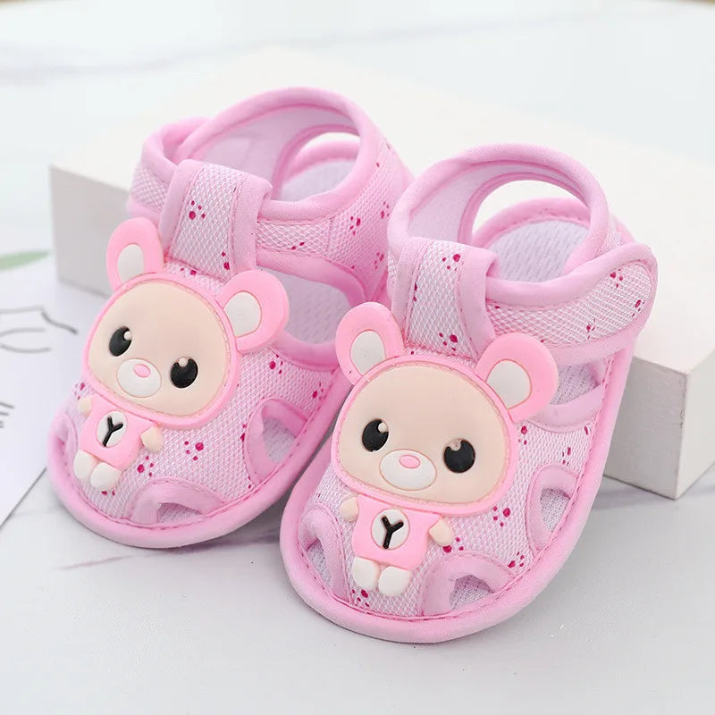 Summer Toddler Infant Kids Baby Cute Casual Princess Sandals Lovely Cartoon Soft Crib Shoes Boy Girls First Walkers Floor Shoe
