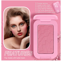 Professional Makeup Powder Blush 12HR Wear Vegan Formula Blusher Makeup Blush in Bar Cosmetics Palette Powder Pink Cream Face