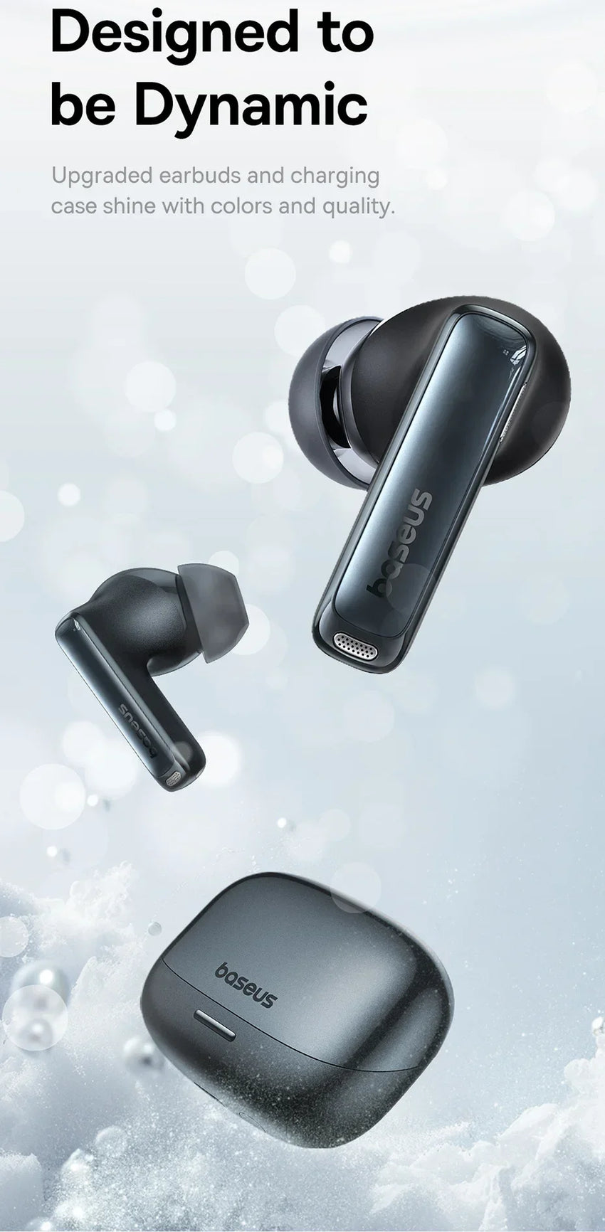 Baseus Bowie M2s Pro Headphones Wireless Bluetooth 5.4 TWS Earphones Active Noise Cancelling Earbuds 4 Micphone ENC Hifi Headset