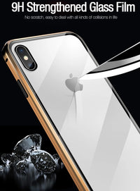 Magnetic Tempered Glass Privacy Metal Case For iphone 17 16 15 14 13 12 XR 11 ProMAX 16 E 360 Magnet Antispy Protective Cover