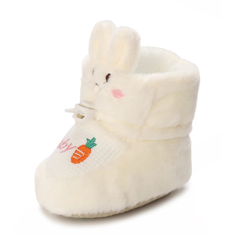 Winter New Cute Cartoon Baby Booties Boy Girl Boots Cotton Soft-Sole Non-Slip Warm Toddler First Walkers Infant Crib Shoes