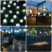 Solar String Lights Outdoor Crystal Fairy Light Chritmas Garland 8 Modes Waterproof Patio Light for Garden Party Decor