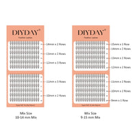 DIYDAY Comic Spire Eyelash Extension Premade Manga False Eyelashes Super Soft Light Feather-Feeling Anime Lashes for Makeup Tool