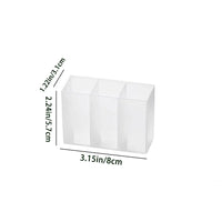 lipstick storage box, makeup brush storage,  wall mounted transparent ,three compartment classified lipstick rack, lipstick box