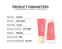 Julystar 6color Long lasting Moisturizing Mirror Lip Oil, Fruit Flavor, Pudding Lip Moisturizing, Water Radiant Lip Honey