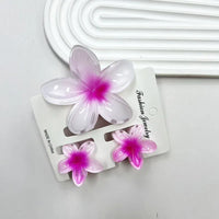 3Pcs/Set Sweet Flower Colroful Gradient Hair Claws Ponytail Cip Clamp Barrettes Hairpins For Women Girl Beach Hair Accessories