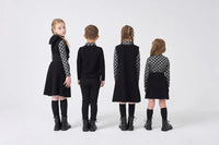AP check cotton collection kids girls boys fall winter pockets jumper dress skirt family matching clothes casual plaid clothing