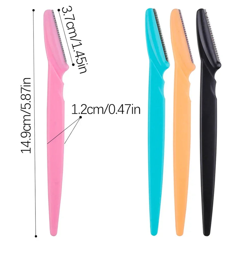 Portable Eyebrow Trimmer Blade Women's Face Shaver Safety Knife Makeup Scraper Hair Removal Tool for Eyebrow Epilation