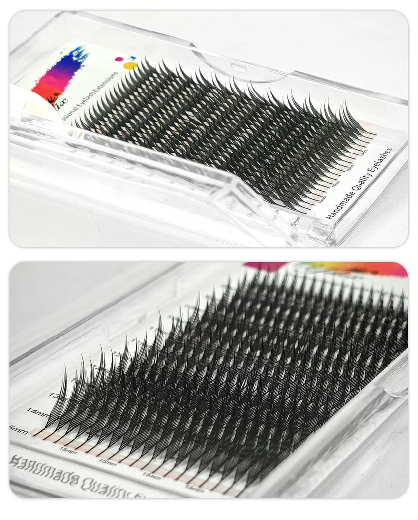 Yelix Feather Lashes Comic Spire Premade Lashes Fans Manga Anime Volume False Eyelashes Extensions for Makeup Tool
