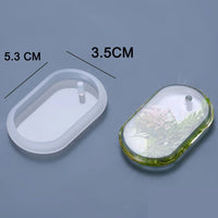 1/6/10pcs DIY Keychain Pendant Silicone Mold Set Crystal Epoxy Resin Mold Round Rectangle Pendants Jewelry Making Casting Mould
