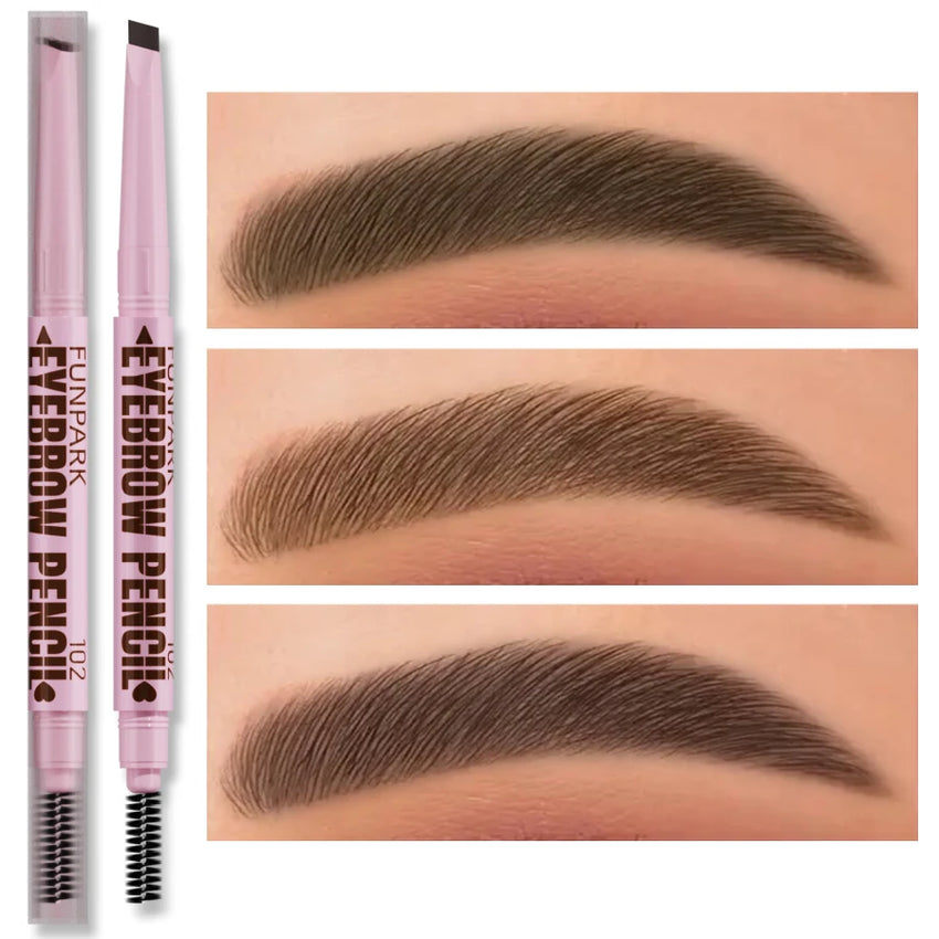 2 in1 Eyebrow pencil professional Cosmetics makeup for women 5 Colors Waterproof Eyebrow Tattoo brush Long Lasting eyebrow pen