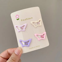 4pcs/set Cute Star Hair Clips Girl's Side Bangs Hair Accessories Small Clip Children's Hair Decorations Kids Accessories