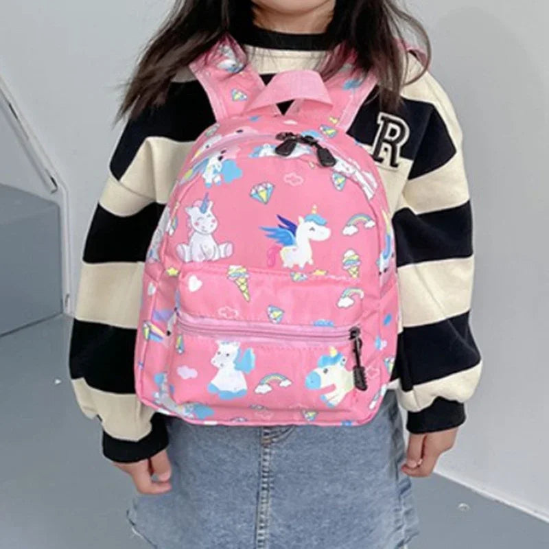 Children Backpack Cartoon Dinosaur Unicorn Pattern Baby Cute Kindergarten Schoolbag Waterproof Kids Bags Boys Girls Backpacks