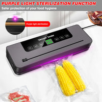 Vacuum Sealer Machine with 10 Sealer Bags and Built-in Cutter, 5 Modes One-touch Sealing for Sous Vide Cooking Dry & Moist Foods
