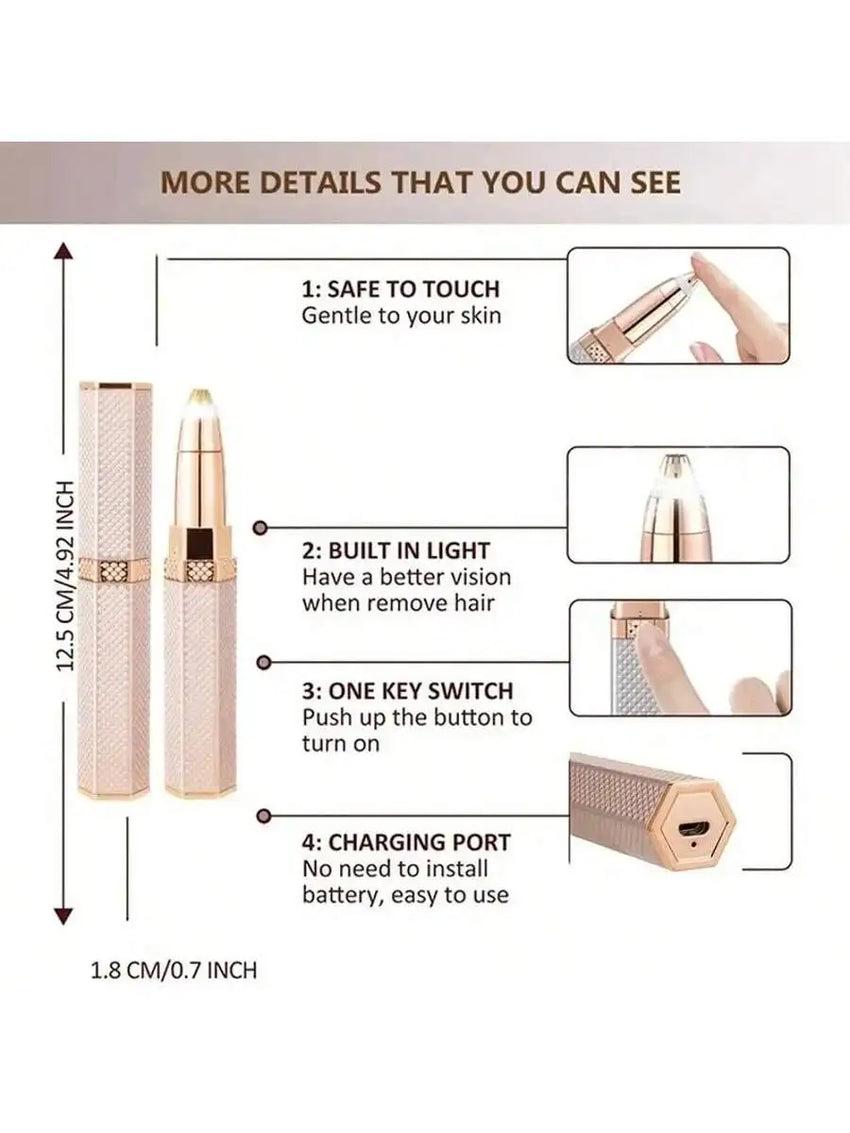 Electric Hair Removel Shaver For Women Eyebrow Trimmer Epilator Electric Painless Hair Remover Machine Body Facial Battery capac