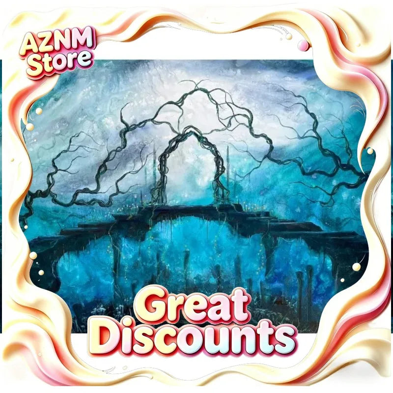 1pc frameless Surreal Colourful Landscape Poster Vintage Dark Forest Mountain Fall Scenery Canvas Painting Wall Art for Livin