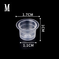 100Pcs POSEIDON Tattoo Ink Cups High Quality Plastic Disposable Pigment Clear Permanent Makeup Tattoo Accessory Tattoo Ink Cups