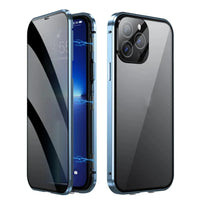 Metal Magnetic Anti Peeping Privacy Case For iPhone 17 16e 15 14 13 12Pro Max Magsafe Case 360 Protection Shockproof Phone Cover