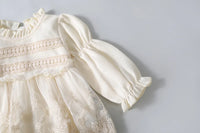 Spring Summer Solid Princess Baby Girl Tutu Skirt Style Bodysuit Toddler Infant Waffle One Piece Lace Party Outfit Play Suit