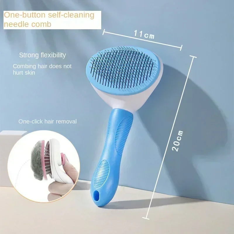 Stainless Steel Pet Hair Remover Brush for Dogs Cats Professional Deshedding Grooming Tool Home Pet Supplies Cat Dog Accessories
