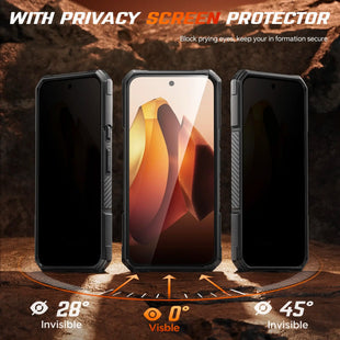 TONGATE for Pixel 10 Pro Case/Pixel 10 Case with 360° Spin Magnetic Stand Privacy Screen Protector Military Grade Protection