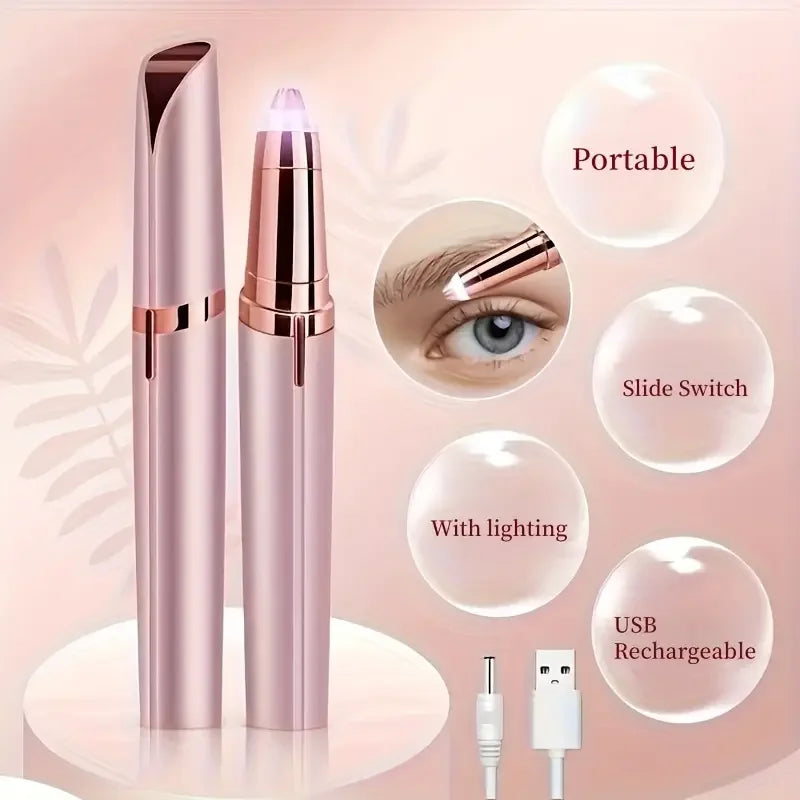 2026 New Electric Eyebrow Trimmer Pen Automatic Hair Removal Razor for Women Men Facial Shaver Beauty Tool Epilator