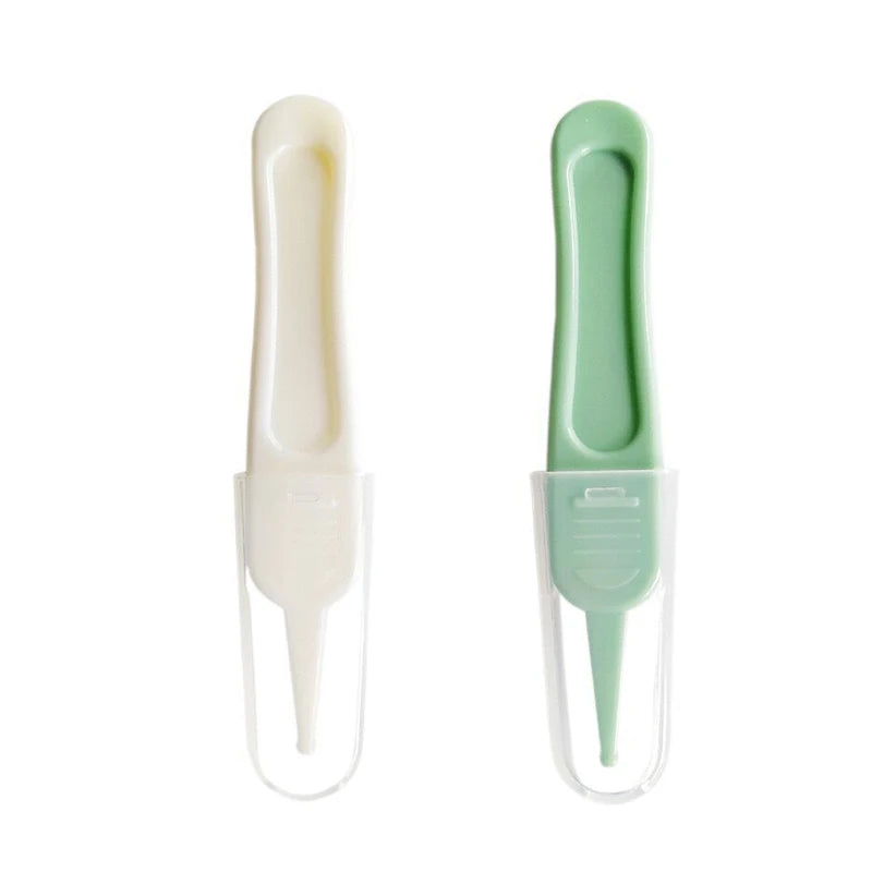 Baby Plastic Tweezers Nose Cleaner Tool Kids Safety Tweezers Cleaning Forceps Toddler Nasal Cavity Care Supplies Baby Essentials
