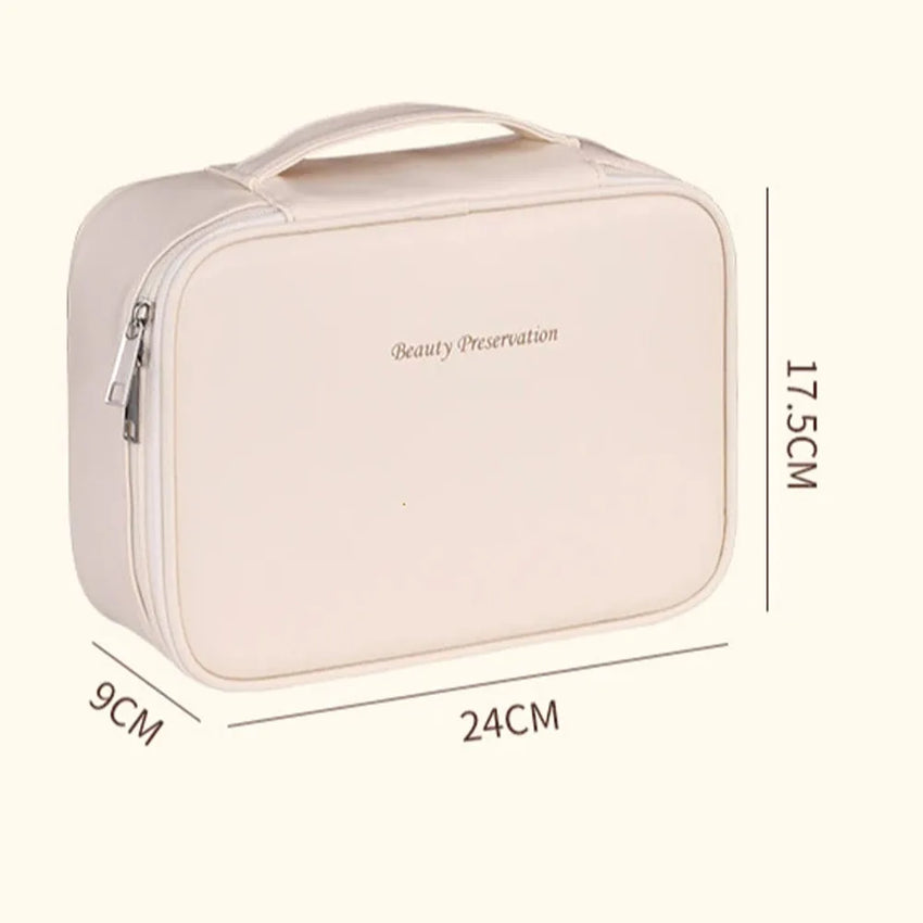 Women's Cosmetic Bag Makeup Bag Double Layer Large Capacity Luxury Cosmetics Organizer Travel Essentials Women's Cosmetic Bag