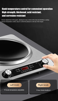 5000W Household Concave Induction Cooker High Power Intense Fire Non-Radiative Multifunction Stir Frying Electric Stove