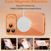 Luxury Electroplated Cover Bumper With Magnetic  Case For iPhone 17 Pro Max、17，With Privacy Screen Protector Full Camera Cover