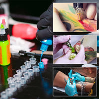 100Pcs POSEIDON Tattoo Ink Cups High Quality Plastic Disposable Pigment Clear Permanent Makeup Tattoo Accessory Tattoo Ink Cups