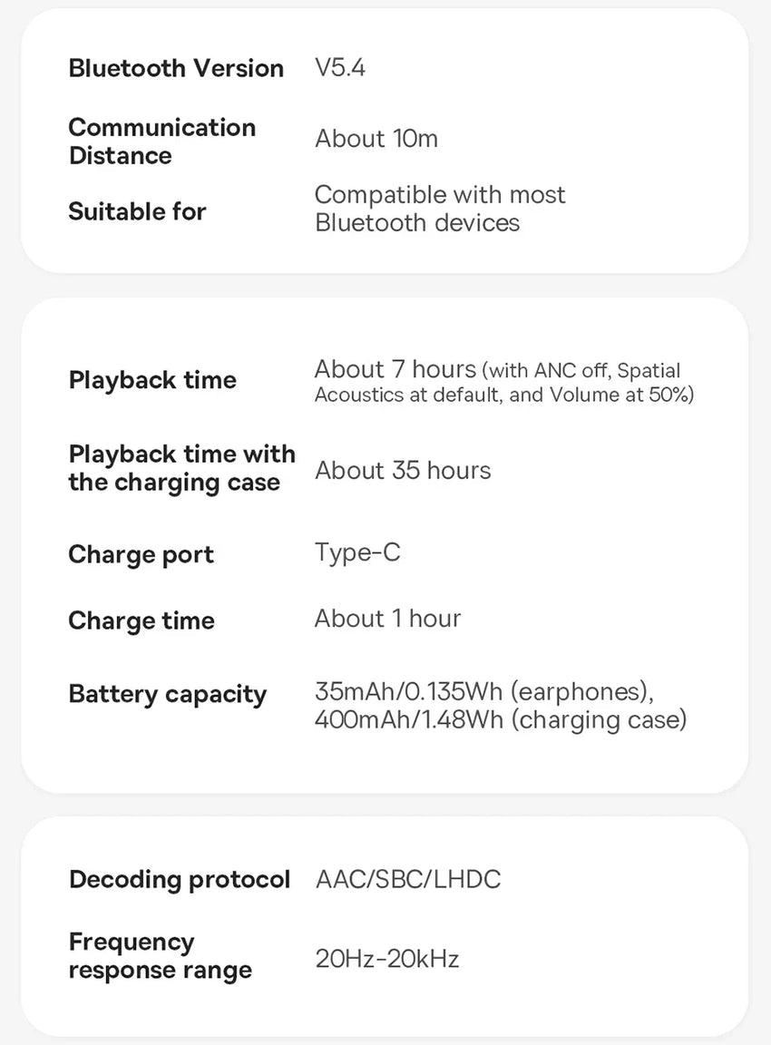 Baseus Bowie M2s Pro Headphones Wireless Bluetooth 5.4 TWS Earphones Active Noise Cancelling Earbuds 4 Micphone ENC Hifi Headset