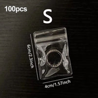 50/100/200pcs-Clear Earring Bags Waterproof Bags Thickened Reusable Storage Pouch for Jewelry Rings Necklace Bracelet