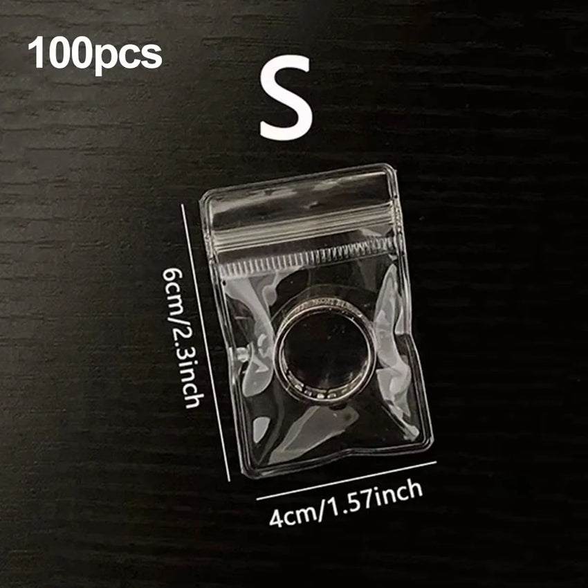 50/100/200pcs-Clear Earring Bags Waterproof Bags Thickened Reusable Storage Pouch for Jewelry Rings Necklace Bracelet