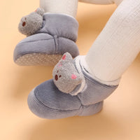 Winter New Cute Cartoon Baby Booties Boy Girl Boots Cotton Soft-Sole Non-Slip Warm Toddler First Walkers Infant Crib Shoes