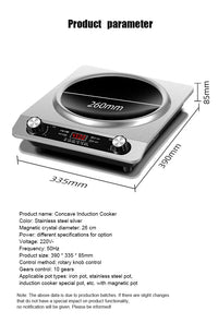 5000W Household Concave Induction Cooker High Power Intense Fire Non-Radiative Multifunction Stir Frying Electric Stove