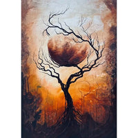 1pc frameless Surreal Colourful Landscape Poster Vintage Dark Forest Mountain Fall Scenery Canvas Painting Wall Art for Livin