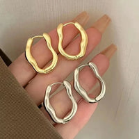 Irregular Geometric Earrings for Women's New Trendy and Personalized Design, Internet Famous Earrings With a Simple Temperament