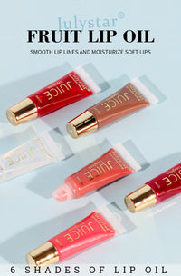 Glitter Plumping Lip Gloss Jelly Strawberry Moisturizer Fruit Lip Oil Transparent Fullness Lip Tint Gel Soft Tube Makeup LipCare