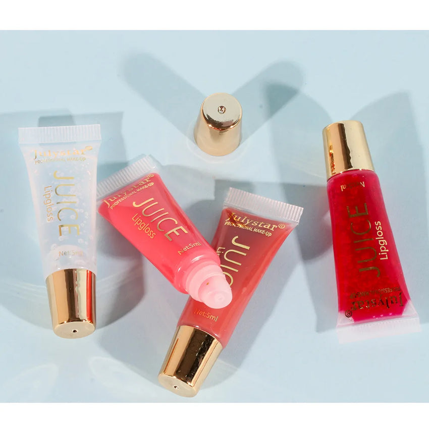 Julystar 6color Long lasting Moisturizing Mirror Lip Oil, Fruit Flavor, Pudding Lip Moisturizing, Water Radiant Lip Honey